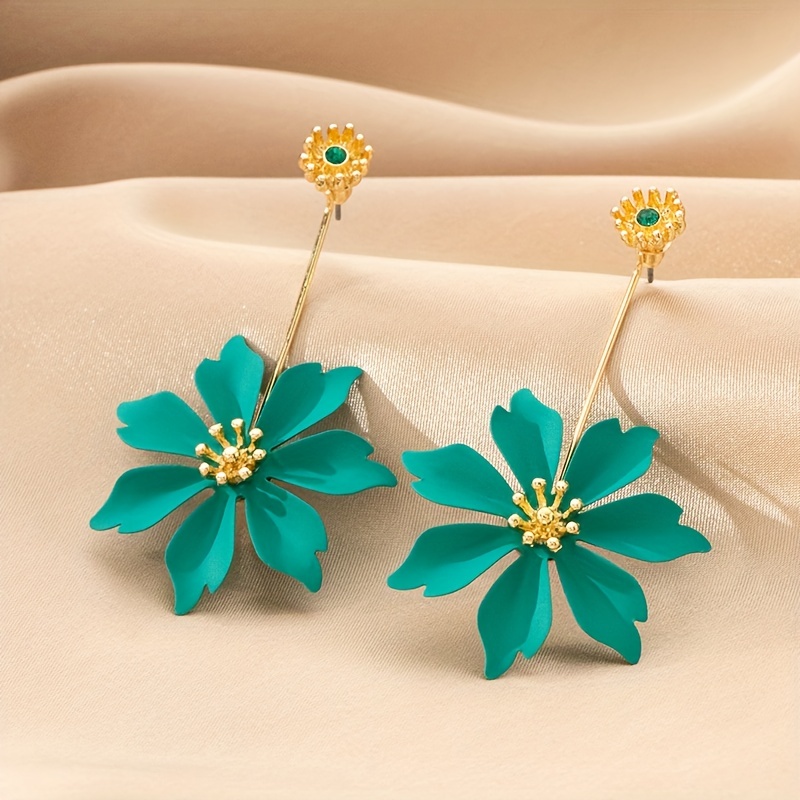 Colorful Floral Dangle Earrings for Women
